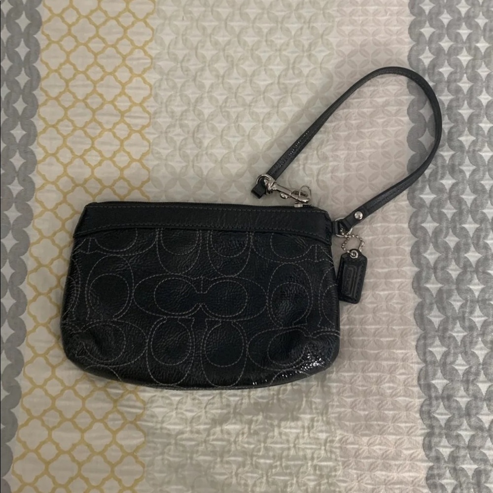 Black Coach Wristlet